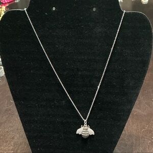 Chic Silver Bee Pendant Necklace by BB Lila